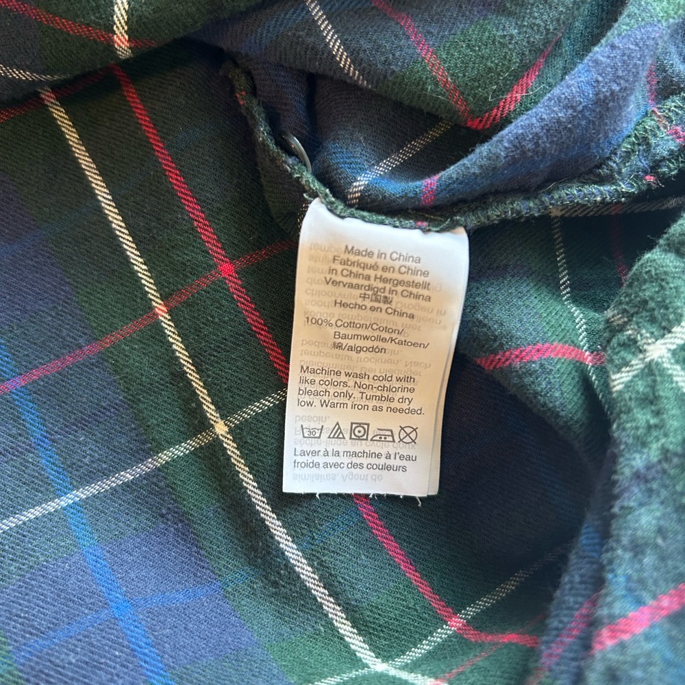 Madewell Flannel Oversized Ex-Boyfriend Shirt in Dark Plaid size small - Picture 10 of 12